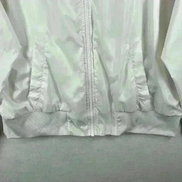 Z by Zella Hooded Jacket Sz XL White Drawstring Hood Full Zip Front Pockets - Picture 6 of 10